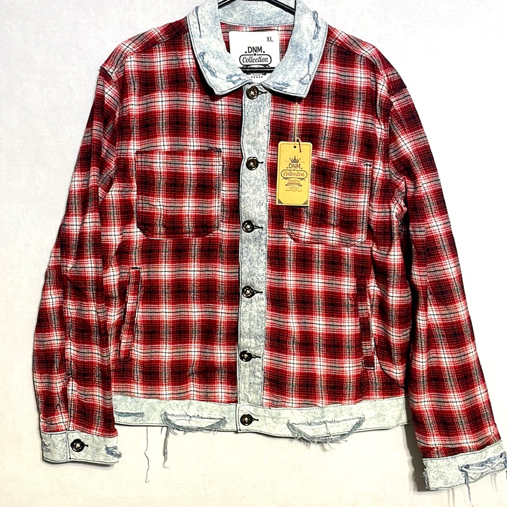 Plaid Denim Jacket